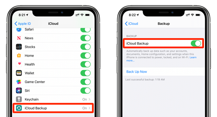 بکاپ گرفتن با iCloud