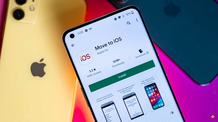 استفاده از برنامه Move to iOS