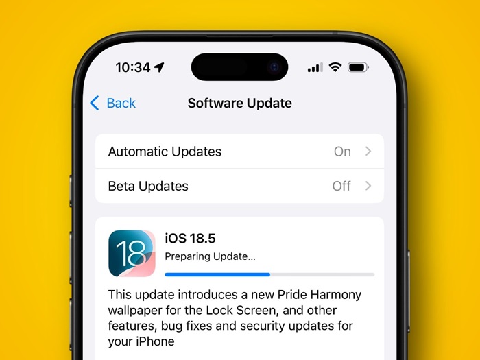 بروزرسانی ناقص یا قدیمی بودن iOS