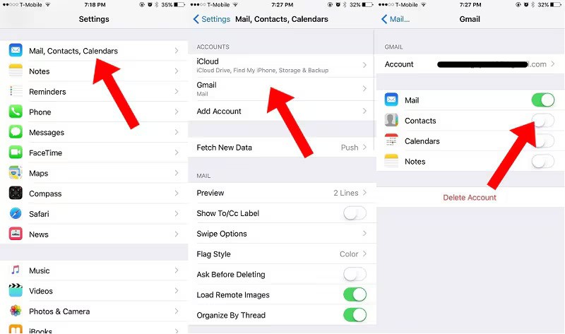 همگام سازی با Gmail یا Outlook