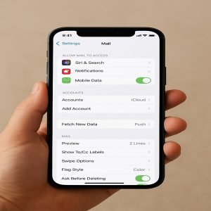 ساخت ایمیل در آیفون